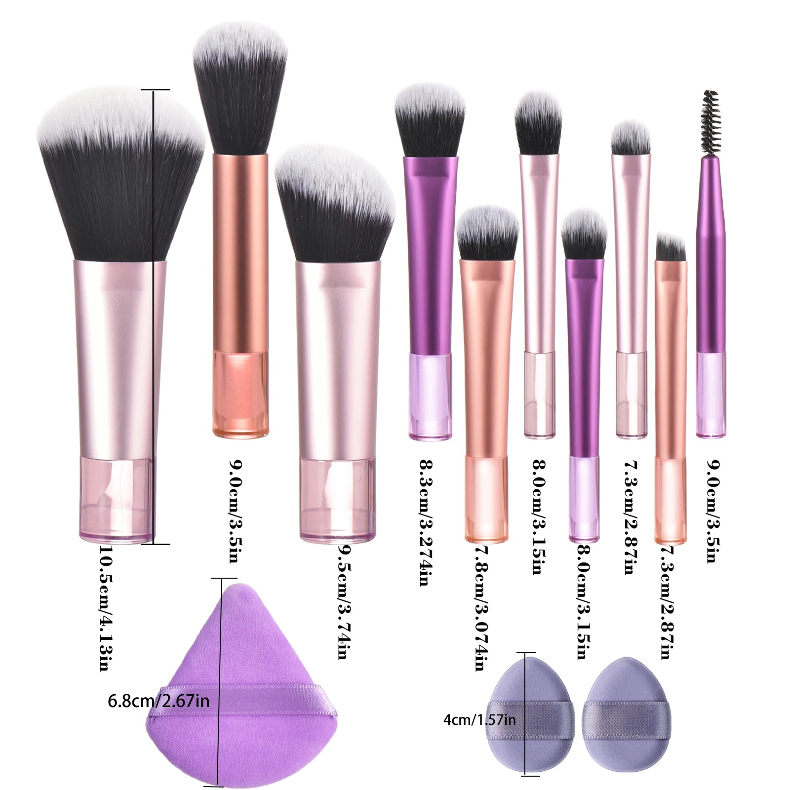 10 color Mini makeup brush