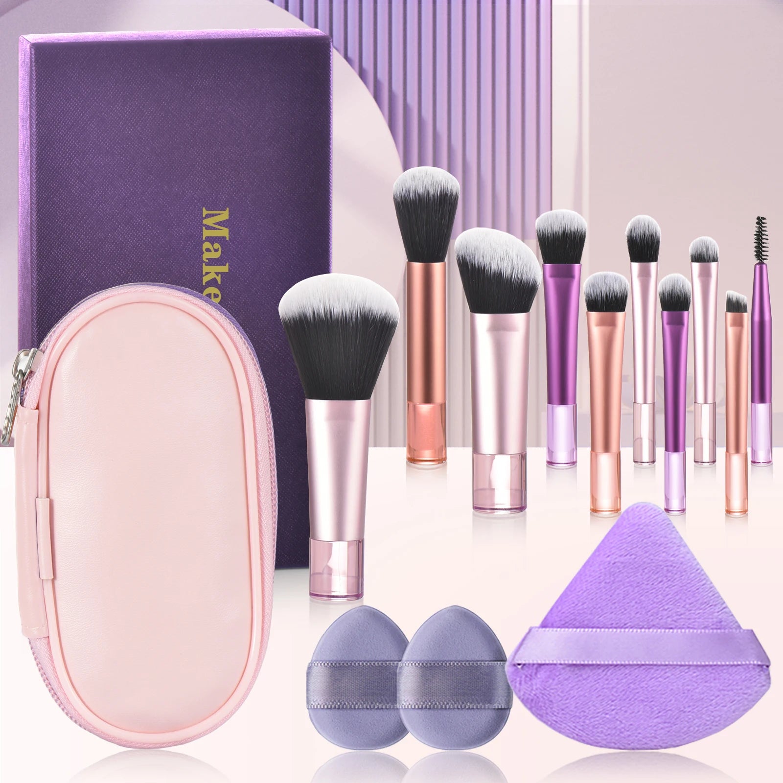 10 color Mini makeup brush